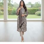 3 Piece Printed Lawn Shirt with Trouser & Dupatta