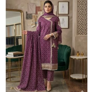 Royal Plum Sultana – Three-Piece Lawn