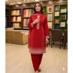 Ruby Radiance – Classic Red Lawn Ensemble