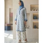3 Piece Printed Lawn Shirt with Trouser & Dupatta
